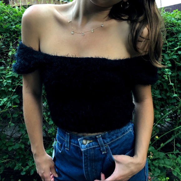 90s Style Fuzzy Crop Top from Urban Outfitters - Picture 3 of 6